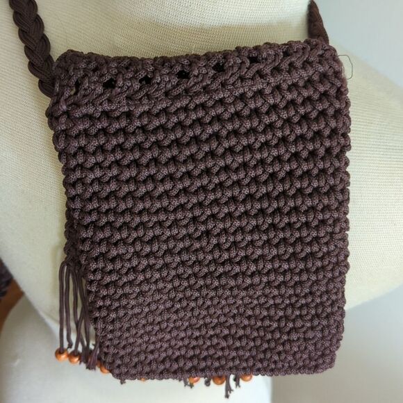Brown Shell and Bead Crossbody Bag - Picture 5 of 6